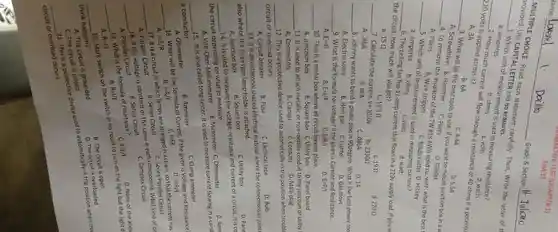 SOMMATIVE TEST (QUARTER 1)
EIM 11
Providence CHOICE: Read each datement carefully. Then, Write the letter of t
rovided.USE CAPITAL LETTER ANS no erasures.
__
a. amperes
1. Which unit of measurement is used in measuring resistance?
C. volts
220 volts is applied across it?
__
2. How much current wil flow through a resistance of 40 ohms if a potentia
d. watts
A. 3A
__
B. 6A
C. 4.4A
D. 5.5A
3. What will be the best tools to use if you want to mount junction box in a u
A. Screwdriver B. Hamping
C. Pliers
D. Gimlet
__
4. To remove the insulator of the TW #18 AWG solid cu. wire, what is the best
A. Pliers
B. Wire stripper
C. Blade cutter D . Hickey
__
5. Which unit of measurement is used in measuring current?
a. amperes
b ohms
C. volts
__
6. The ceiling fan has 12-amp current that flows in a 220v supply load. If you w
the circuit, how much will you get?
a. 15Omega 
b. 18.3Omega 
d. 220Omega 
__
c 19Omega 
7. Calculate the current. V=2010V R=2330Omega 
C. .086A
A. .86A
B. 86A
D. 1A
__
8. Johnny wants to bend a plastic pipe in 90degree. What is the best power too
A. Electric stove
D. Gas stove
__
C. Lighter
9. What is the formula for Voltage? If the given is Current and Resistance.
A. E=R
B. E=1/R
C. E=R/I
D. E=P/I
__ 10. This is a metal box where all circuit breaker place.
A. Junction box
B. Square box Utility box
__ 11. It is used to attach metallic or non-metallic conduit to the junction or utility
A. Connectors
D. Male plug
B. Clamps C. Condults
__
12. This is a protective device used to automatically in trip position when trouble
circuit or overload occurs.
D. Bulb
A. Circuit breaker
B. Fuse
C. Electrical tape
__
13. It is an octagonal shaped electrical materia where the connections or joints
D. Pane
also where the flush type lamp holder is attached.
C. Utility box
B. Square box
A. Junction box
__
14. It is used to measure the voltage, resistance and current of a circuit It is co
the circuit depending on what to measure.
D. Amn
A. volt-Ohm-Milliammeter
B. Micrometer C. Ohmmeter
__
15. It is also called tong-tester, It is used to measure current flowing in a cond
a conductor.
C. Clamp ammeter
A. Ohmmeter
B. Ammeter
__
16. What will be the formula of Current, if the given is Voltage and Resistance?
17. It is a circuit in which lamps are arranged in a chain, so that the current has
D. I=P/E
A. I=E/R
B. I=R/E
c I=ER
C. Series Parallel Circuit
__
A. Parallel Circuit
B. Series Circuit
__
18. If the voltage is constant or the same in each component. What kind of cir
B. Series Circuit
C. Complex Circuit
__
A. R=EI
B. R=1/E
19. What is the formula of resistance?
__
20. Mark switch on the switch in his room to turn on the light but the light d
think happen?
B. The circuit is open
B. The circuit is overloaded
A. Parallel Circuit
R=E/I
D. None of the abov
happen? circuit is grounded
C. The circuit is closed
__
is a protective device used to automatically in trip position when tro
circuit or overload occurs.