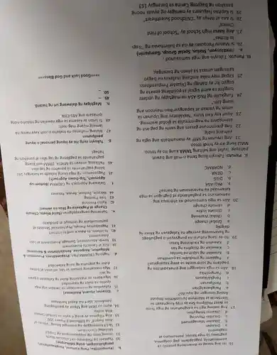 16. Ito ang tawag sa dinamikong proseso sa
pamamahala , pagpaplano,pag-oorganisa,
pagtukoy sa mga kasapi, pamumuno at
pagkontrol.
b. Disaster Management
C. Disaster Planning
d. Disaster Mitigation
17. Ang walang tigil na panghaharas ng mga Tsino
sa West Phillipine Sea ay may kaugnayan sa
Territorial at Maritime Juriscdiction dispute.
Anong larangan ng isyu ito?
a . Pangkapaligiran
b . Panlipunan
c . Pangkalikasan
d . Pampolitika
18. Alin sa mga nabanggit ang pinakadahilan ng
pagdaming solid waste sa ating kapaligiran?
a. Pagdami ng produkto sa pamilihan
b. Kawalan ng sapat na bantay
C. Kawalan ng disiplina ng tao
d. Kawalan ng kaukulang batas
19. Ito ay isang natural na pangyayari o pagbabago
ng karaniwang average na kalagayan ng klimang
daigdig.
a. Global change
b. Global Warming
C. climate index
d. climate change
20. Alin sa mga sumusunoc Ina ahensiya ang
namumun o sa paghahanda at pagtugon sa mga
kalamidad na nararanasan ng bansa?
a. PAG-ASA
b. DILG
C. DENR
d. NDRRMC
11. Panuto:Tukuyin kung tama o mali ang bawat
pahayag Isulat ang salitang TAMA kung ito ay totoo.
MALI kung ito ay hindi totoo.
21. Ang layunin ng MRF ay manumbalik ang siglang
yamang tubig.
22. Ang greenhouse gasses ang sanhing pag-init ng
atmospera na nagreresulta sa global warming.
23. Ayon kay Karl Marx "Nakabatay ang Lipunan sa
antas ng yaman at kapangyarihan mayroon ang
isang tao."
24 . Tungkulin ng PAG-ASA na magbigay ng update
tungkol sa wind signal at posibleng epekto ng
bagyo ito ay bahaging Disaster Preparedness.
25. Kapag may naka ambang malakas na bagyo
kailangan umasa sa plano ng barangay.
III. Panuto Tukuyin ang mga sumusunod :
. a . (Institusyon , Status,Social Group Gampanin)
26. Si Manny Pacquiao ay isa sa halimbawa ng "Rags
to Riches"
27. Ang Baesa High School ay "School of First
Choice".
28. Si Ana at Benjo ay "Childhood Sweetheart"
29. S i Kapitan Nagusara ay namigay ng ayuda noong
panahon ng bagyong Carina sa barangay 163.
pangkalusuga n, pang edukasyon)
Pangkapaligiran.
30 ng Plebesito an caloocan North.
31. Unang taon ng pagpapatupac ng Deped
Matatag Curriculum.
32. 5b19 tumanggap ng parangal bilang "Voices of
Asia Award" sa billboard K Power 100.
33.Ang Pilipinas ay pang 4 ayon sa Global Cimate
Risk Index.
34. Ayon sa DOH ang Mpox ay panibagong
pandemic alert na dapat bantayan.
C. (Disaster,Hazard Resilience)
35. Kakayahan ne mamamayan na harapin ang mga
epekto na dulot ng kalamidad.
36. Mga banta na maaaaring dulot ng Kalikasan o gawa
ng tạo.
37. Mga inaasahang pinsala sa tao,ari-arian at buhay
dulot ng pagtama ng isang kalamidad.
d.	ng CBDRRM Plan (Preparedness Prevention a
Mitigation Response B. Recovery)
38. Risk at Capacity Assessment
39. Needs Assessment,Damage Assessment at Loss
Assessment
40. To inform to Advice and to instruct
41 . Pagbabantay Presyo Psychosocia I Services at
panunumbali ng serbisyo at produkto.
e. Suliraning pangkapaligirar (Solid Waste climate
Change at ng likas na yaman)
42. Kyoto Protocol
43. Tree Planting
44. Recycle Reduce,Reuse Recover
f. Dalawang ng CBDRRM (Bottom-up
Approach Top-Down Approach)
45 . Pagpapaayo s ng mga sirang kalsada sa barangay 161
bilang paghahanda sa panahon ng tag-ulan.
46. Pakikipag -unayan sa MMDA, DRRM unit bilang
paghahanda sa pagdating ng tag-ulan at panahon ng
habagt.
B. Tukuyin kung ito ay isyung personal o isyung
panlipunan.
47. Walang mahanap na trabaho si Josh kaya naisip na
lamang niyang mag reels.
48. Si Justin ay kasama sa mga nawalan ng trabaho nong
ipinasara ang ABS-CBN.
h. Magbigay ng dalawang uring hazard.
49.
50.
===Good Luck and God Bless==