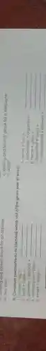 d. Idincing and lakeoll place for an airplane
C. landing and takeoff place for a helicopter
b. bus stop
c airport
B. Construct portmanleau or blended words out of the given poir ol words.
1
smoke+fog=
2
6 spoon+fork=
3
gasome+olcohol=
A
7
B
Ports glore consime -
Q
s motercycke+bse= mort+sossy=
Interncilionol+cotwitr=